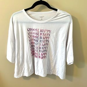 Old Navy Active Size L Choose Happy crop top shirt